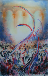 Last night of the Proms. Watercolour by Alan Noyes