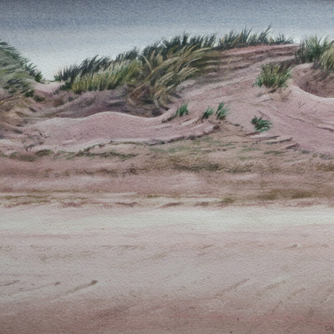 Dunes.  Watercolour by Lillias August ©