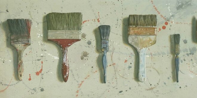 Seven brushes. Watercolour - Lillias August ©