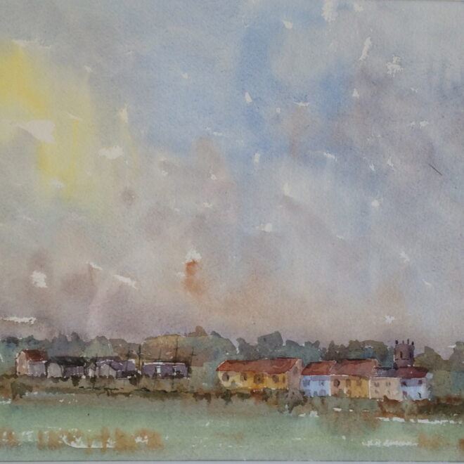 Walberswick across the estuary by Hugh Jenkins