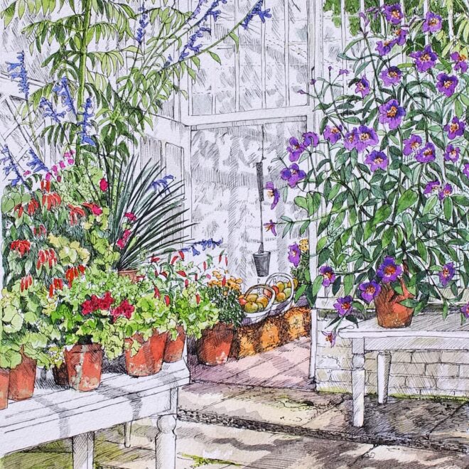 Autumn in the glasshouse by Fran Godwood