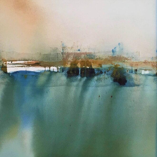 Boats at harbour by Penny Newman