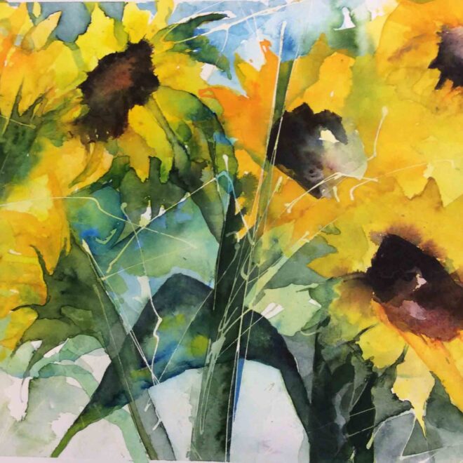 Sunflowers-in-the-Field-by-Carol-Whitehouse---SOLD